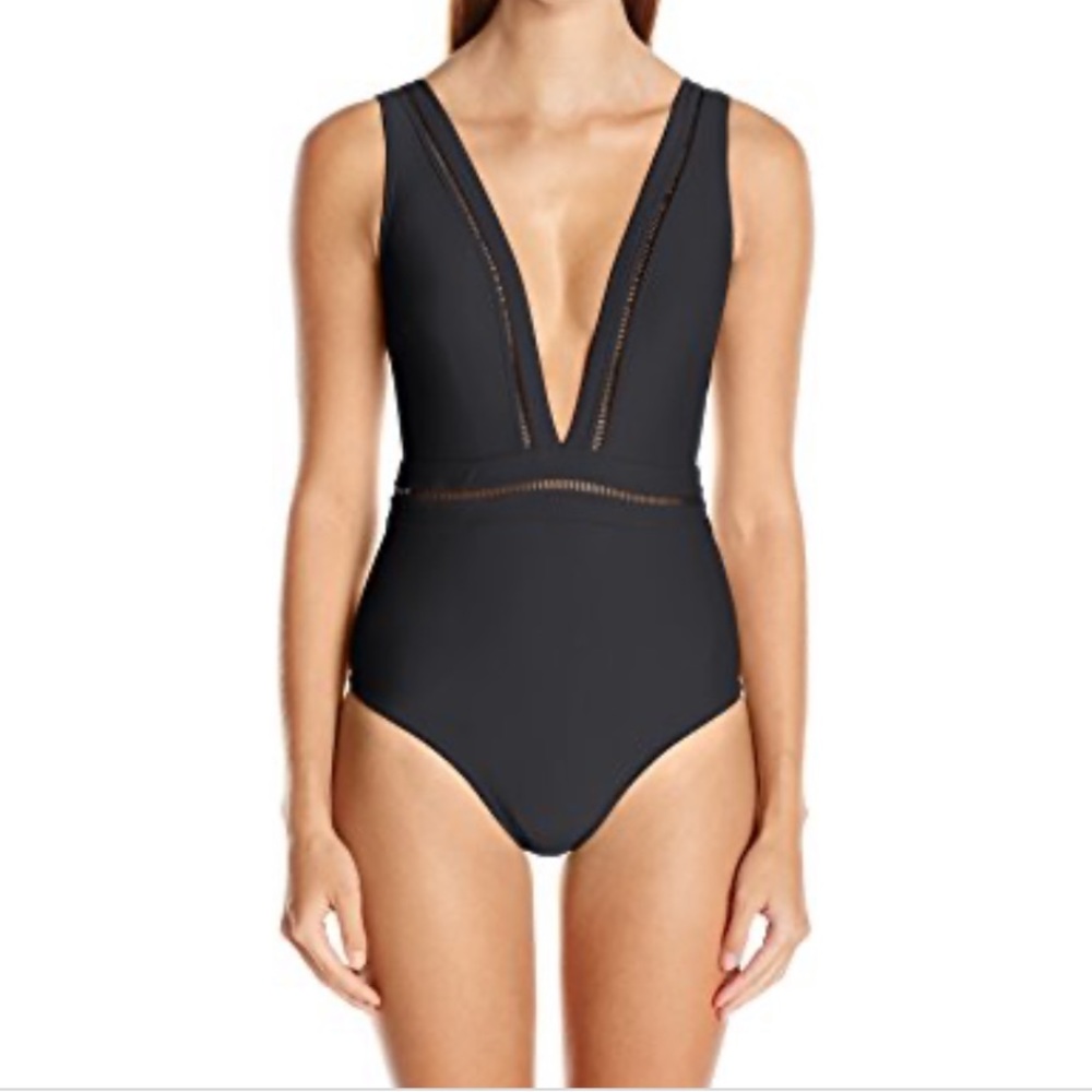 Ted Baker Starza Pointelle Plunge Swimsuit